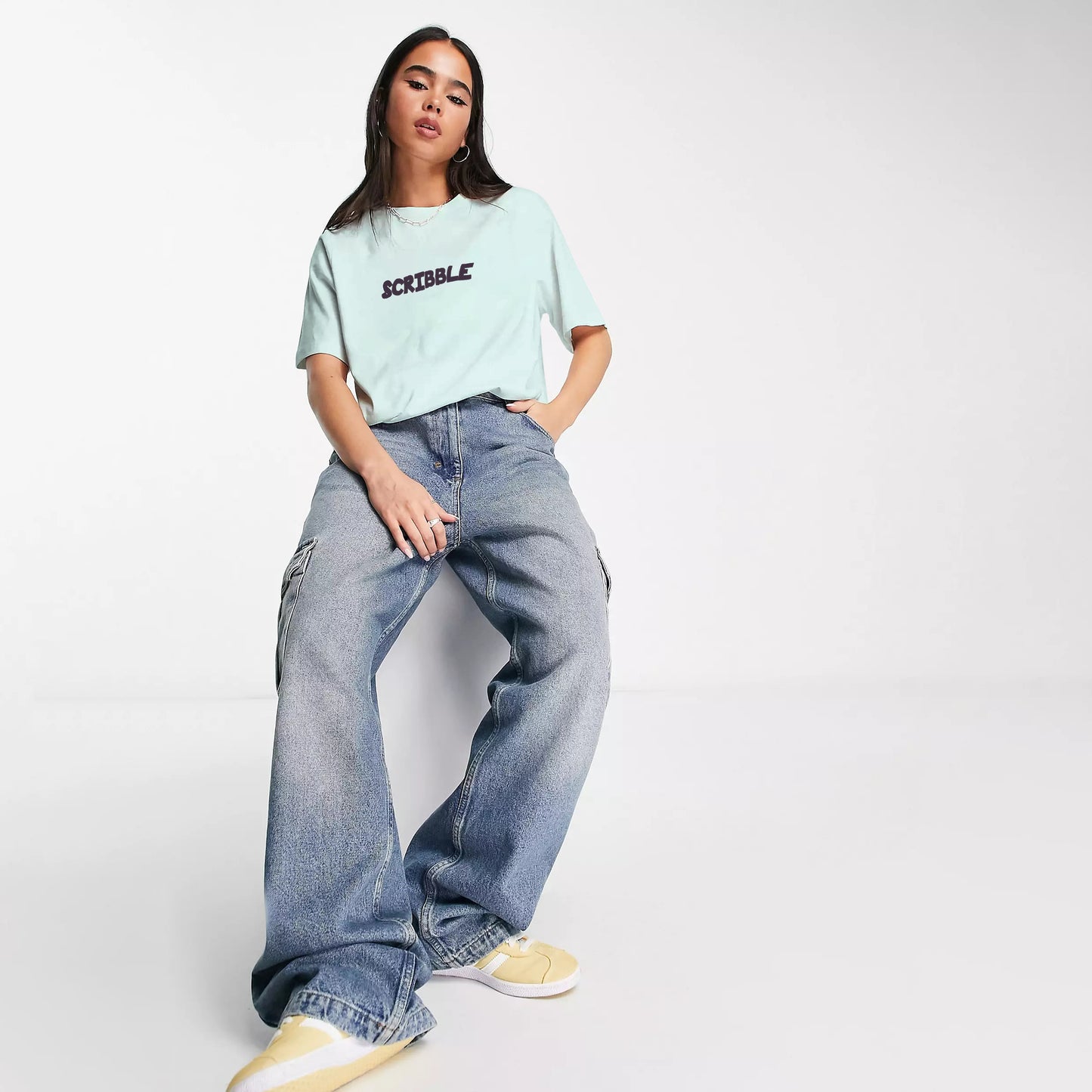 Women's Oversized T-shirt - SCRIBBLE