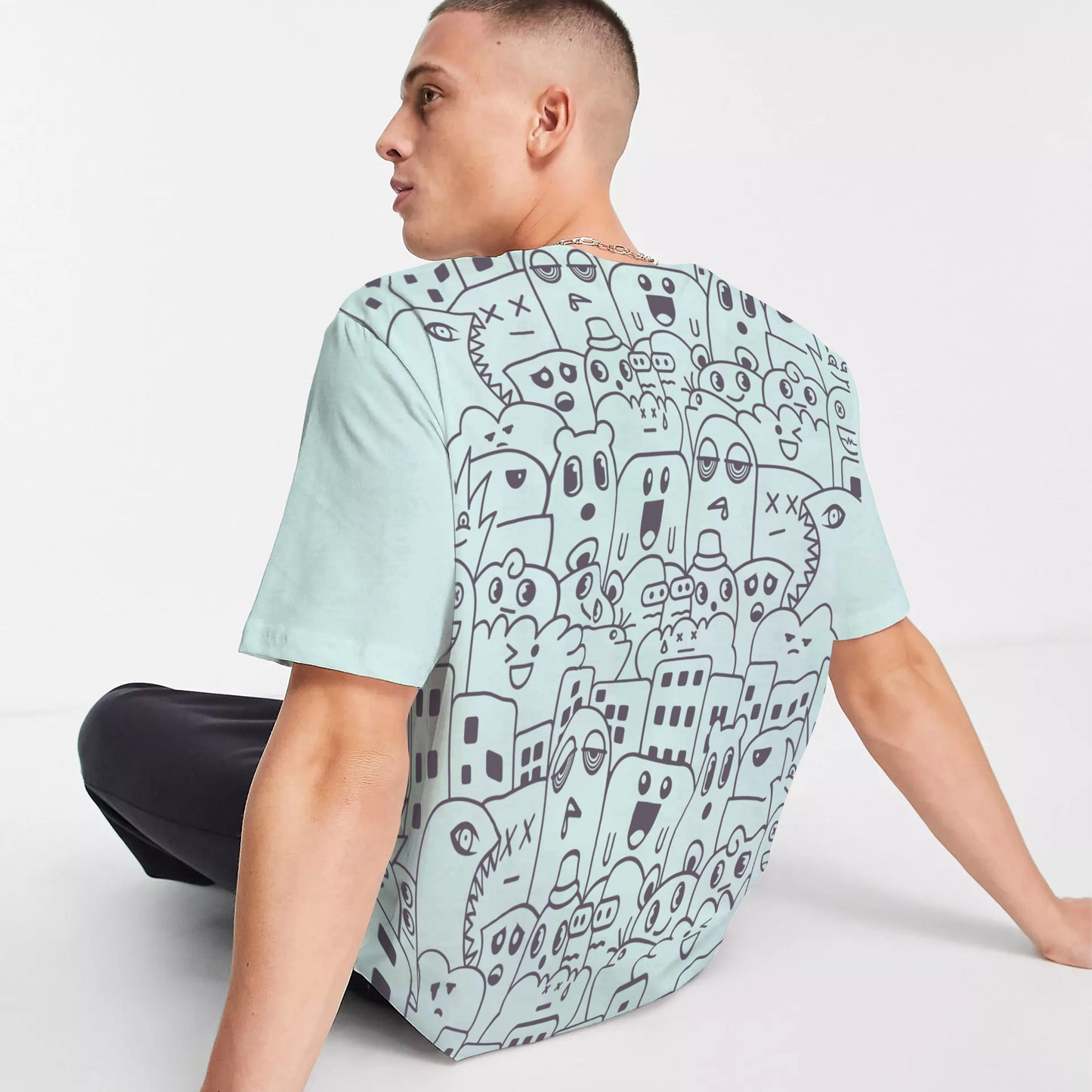 Men's Oversized T-shirt - Scribble