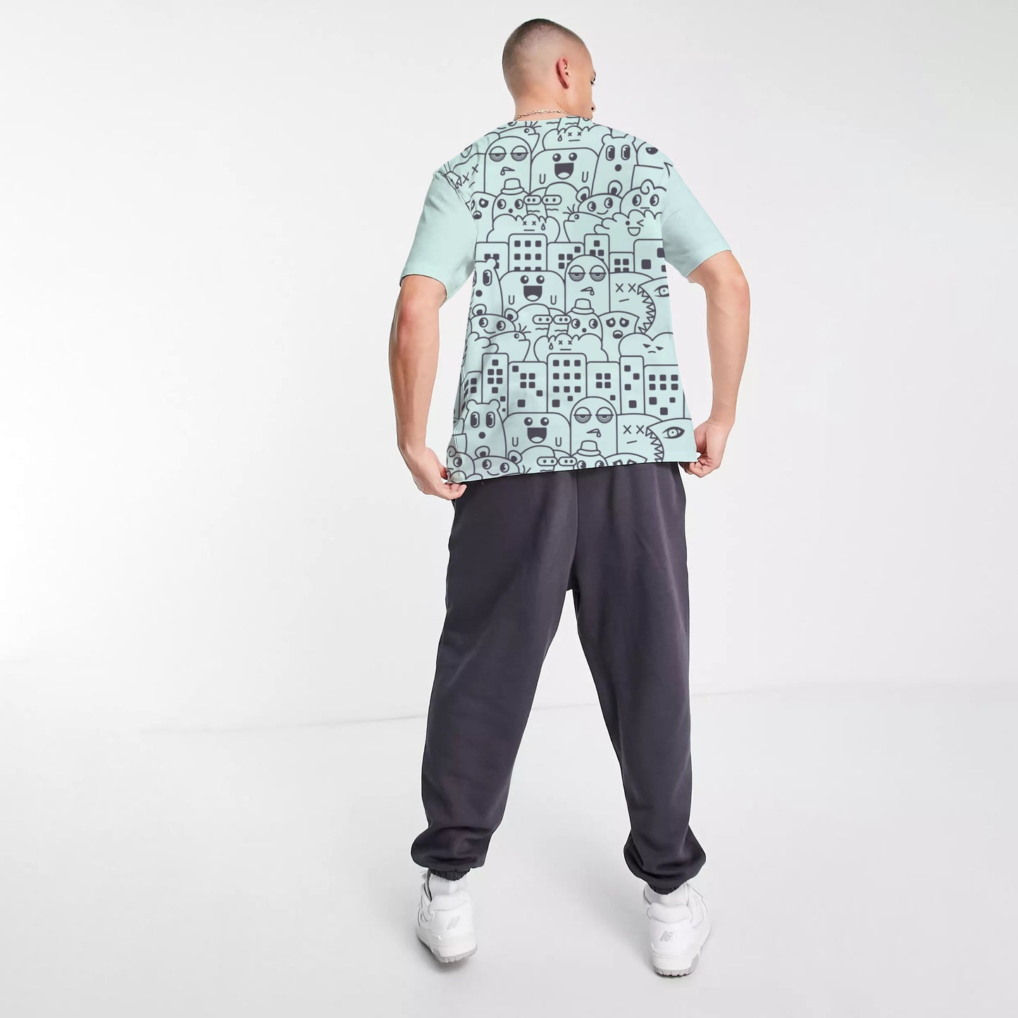 Men's Oversized T-shirt - Scribble