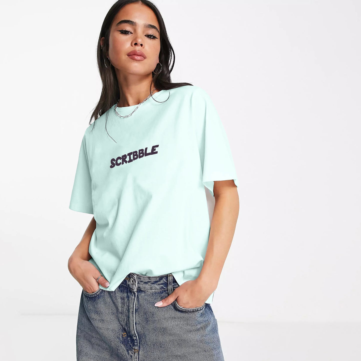 Women's Oversized T-shirt - SCRIBBLE