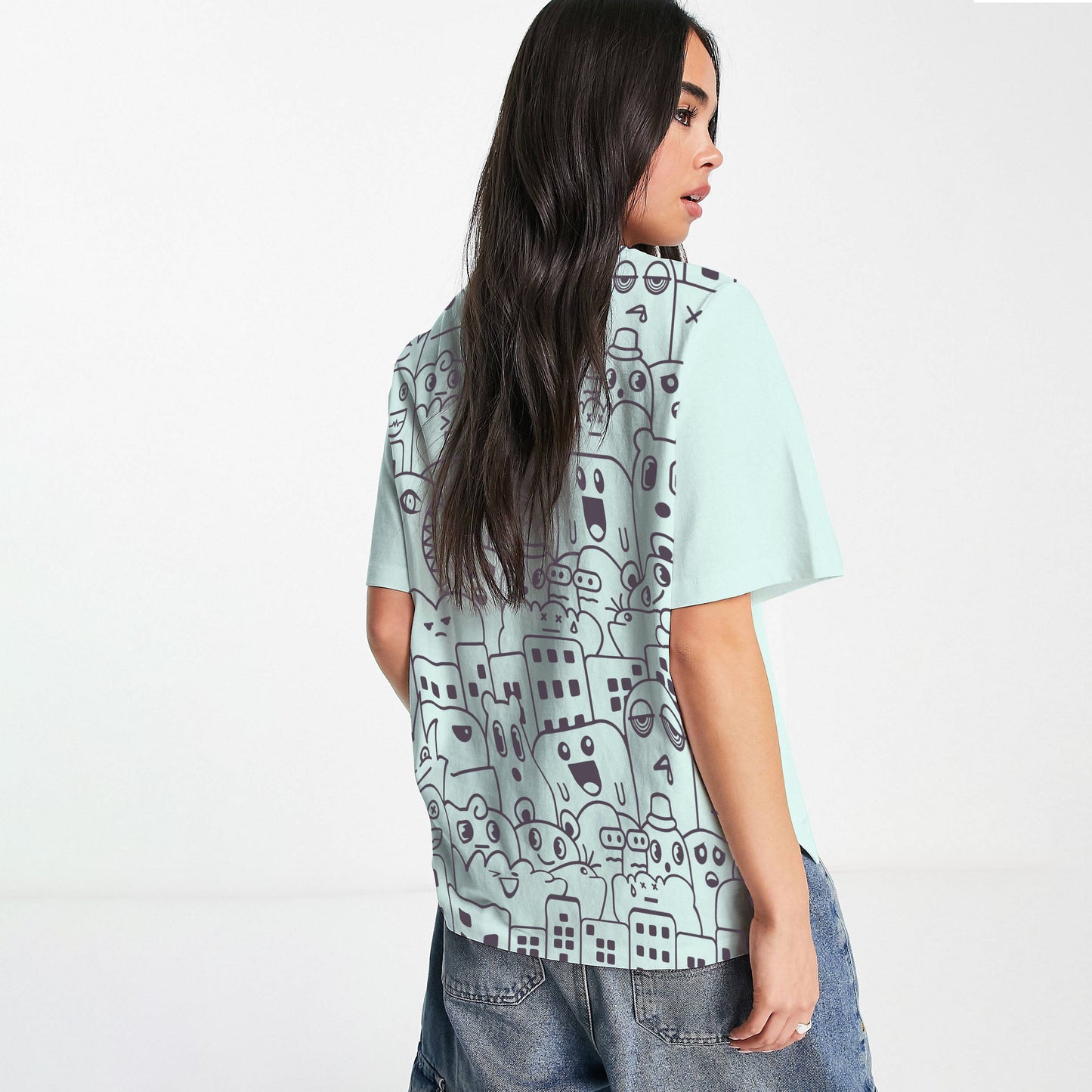 Women's Oversized T-shirt - SCRIBBLE